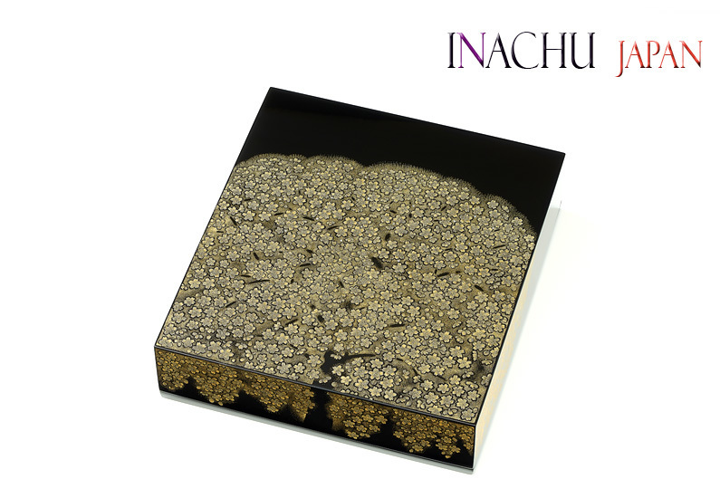 沈金箱「春爛漫」 第69回 日本伝統工芸展 人間国宝 前史雄作