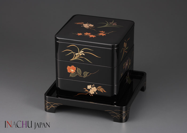 稲忠 輪島塗漆器「重箱」
